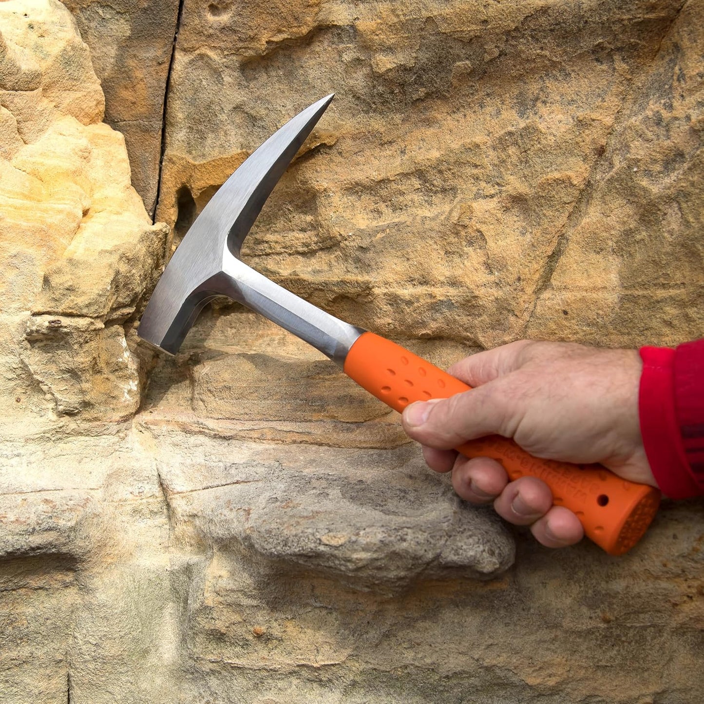 ESTWING Pickhammer mit Vinylgriff, 16x18 mm, 615 g | Geologenhammer aus Stahl | glatte Bahn & Spitze | Rock Pick Hammer | ideal für Gestein, Mineralien, Fossilien & Gebirge
