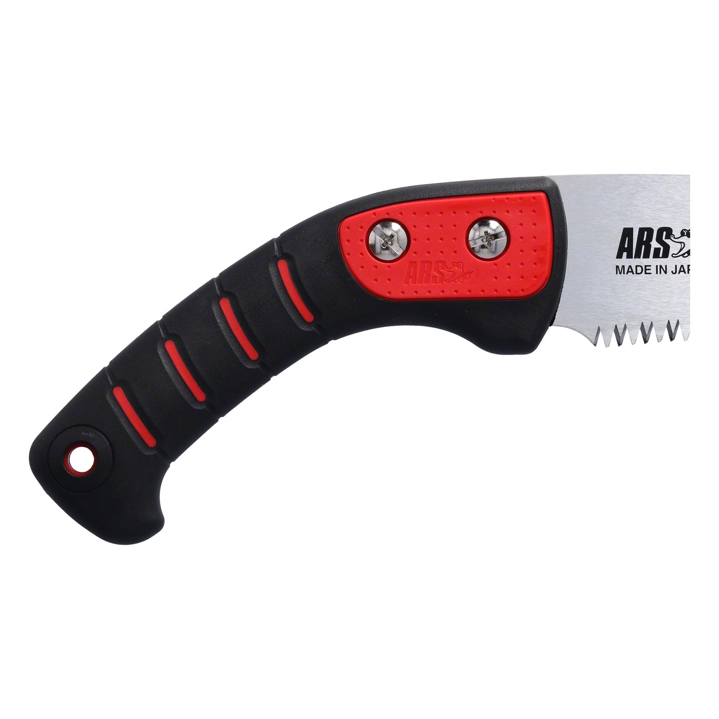 ARS-Handsäge CT-32E Ergonomic – 320 mm Sägeblatt, gummierter Griff, impulsgehärtet & hartverchromt für langlebige Schnitte in mittelhartem Holz, Kunststoffköcher mit wechselbarer Gürtelschlaufe, 260 g