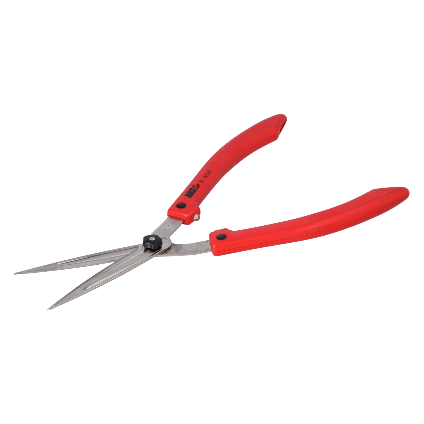 ARS Buchsbaumschere, Heckenschere, Einhand-Bedienung, Zum Schneiden von Buchbäumen und Formgehölz, Strauchschere, Schneidführung mit 6 mm, rot
