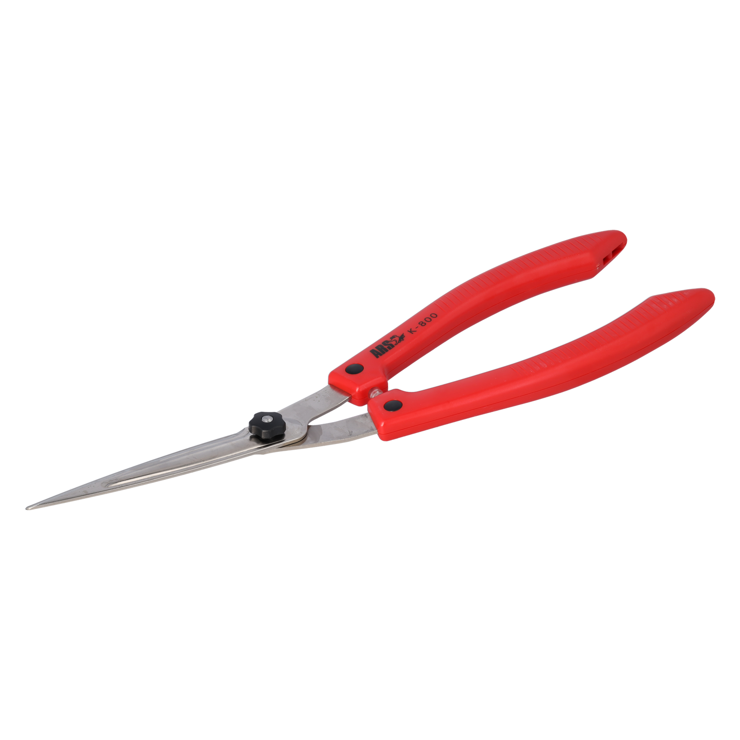 ARS Buchsbaumschere, Heckenschere, Einhand-Bedienung, Zum Schneiden von Buchbäumen und Formgehölz, Strauchschere, Schneidführung mit 6 mm, rot