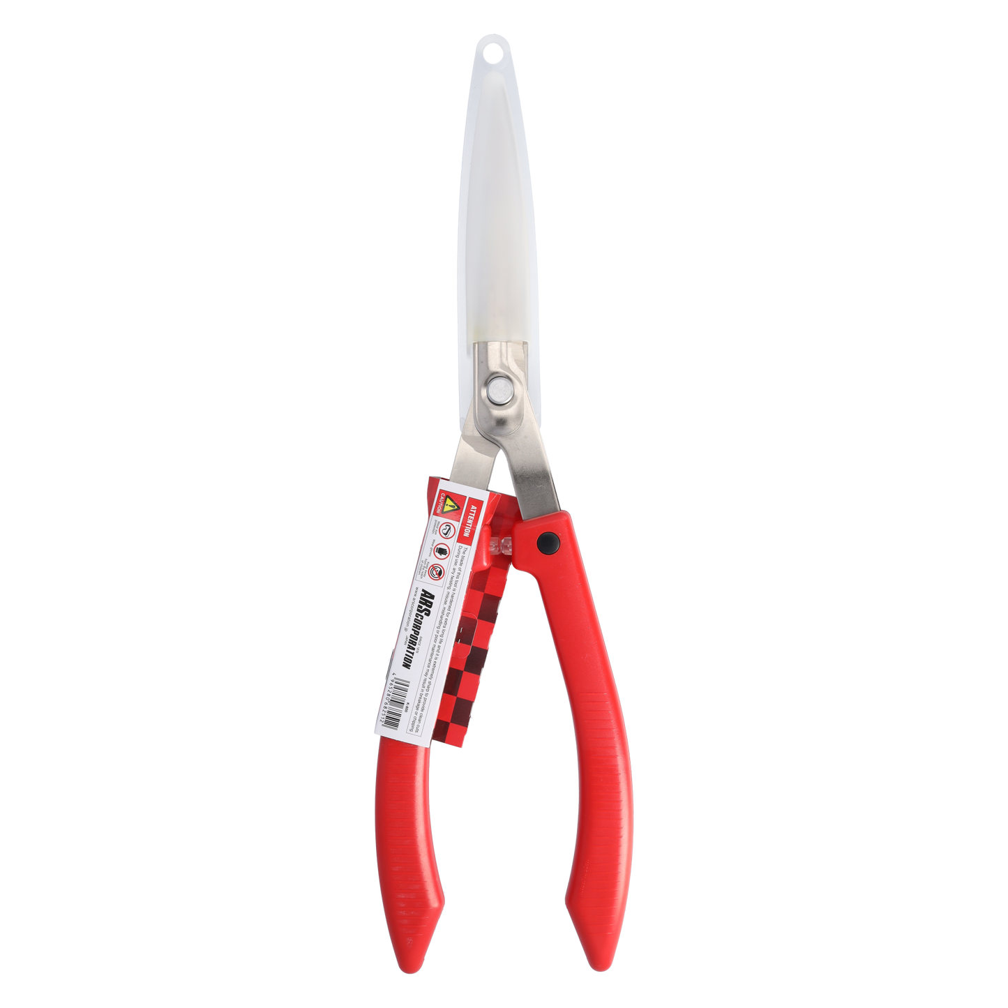 ARS Buchsbaumschere, Heckenschere, Einhand-Bedienung, Zum Schneiden von Buchbäumen und Formgehölz, Strauchschere, Schneidführung mit 6 mm, rot