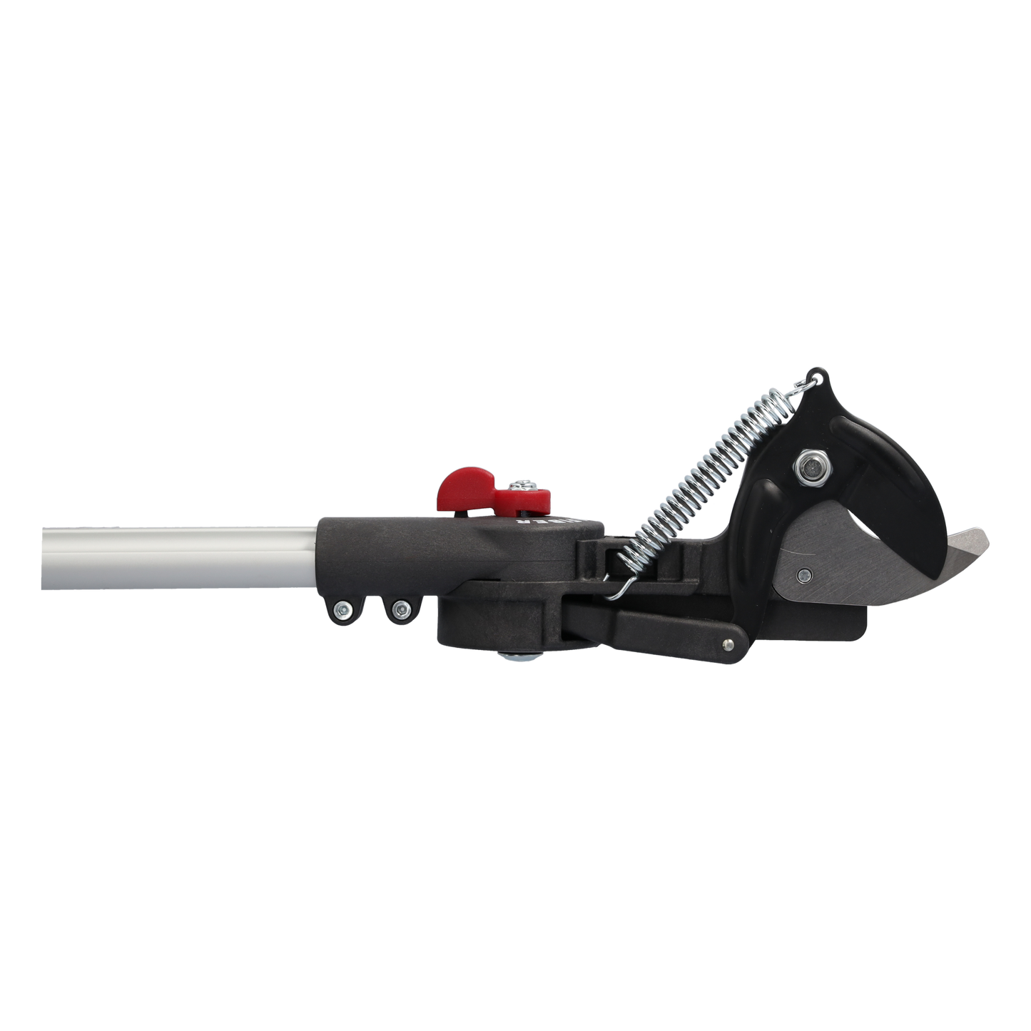 HE-4 HELIUM Teleskop-Baumschere von 2,36 m bis 4,00 m ausziehbar | nur 1660 Gramm |  winkelverstellbaren Schneidköpfe durchtrennen Äste bis 35 mm Durchmesser