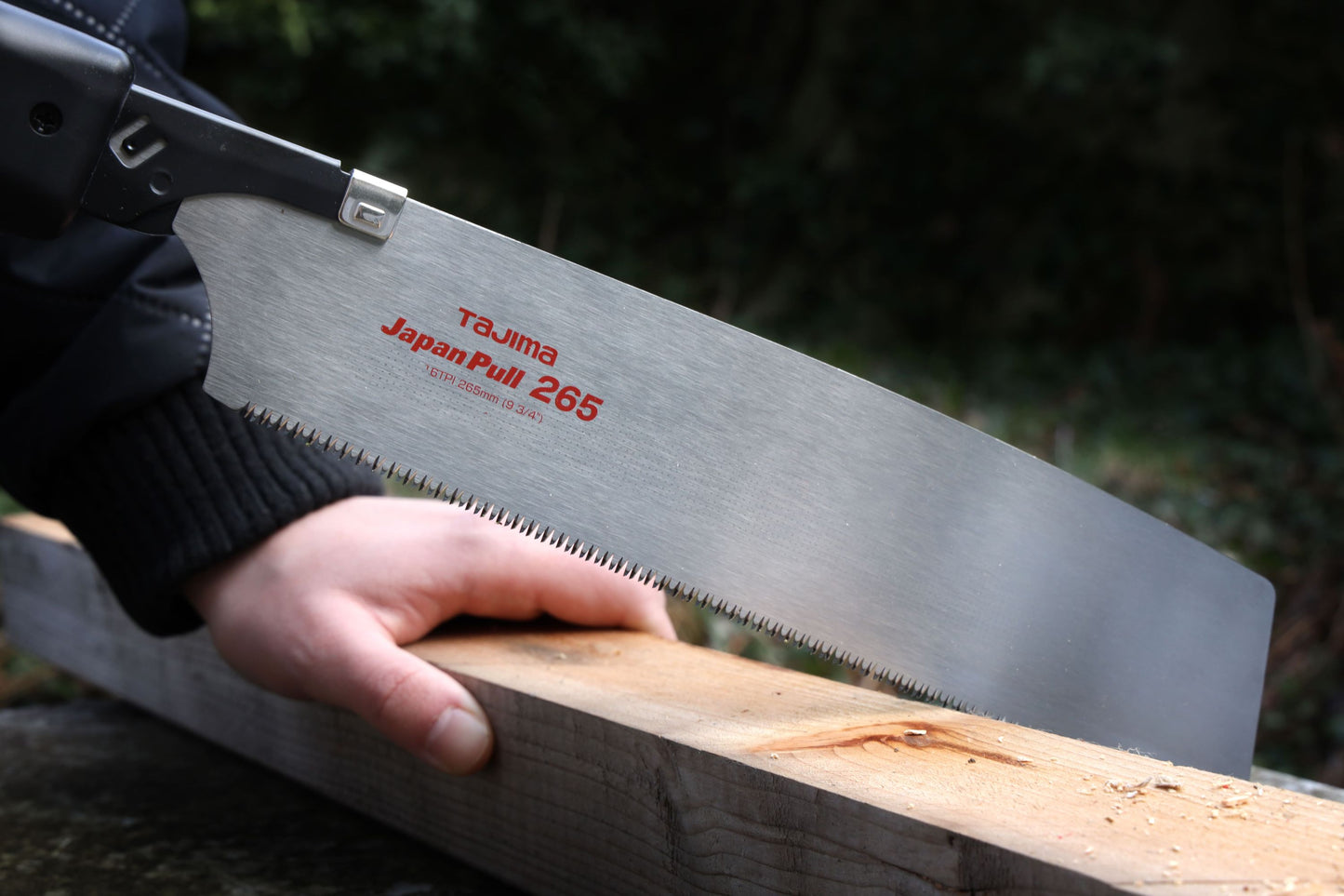 TAJIMA Japan Pull Säge 265mm, 16 Zähne pro Zoll & 0,9mm Stärke, Handsäge aus Japan