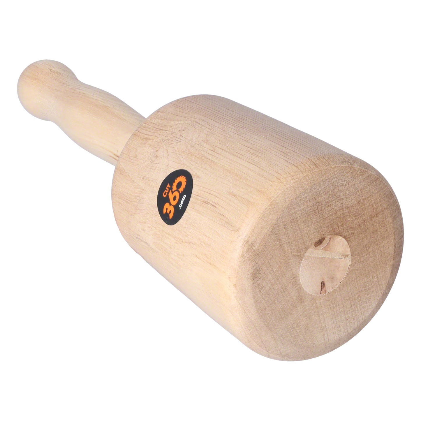 Cut360 Bildhauerklüpfel | Glockenform | 90 mm | Länge: 260 mm | Gewicht: 459 g | Weißbuche gedrechselt | Holzhammer für Schnitzarbeiten | Schnitzhammer & Klopfwerkzeug vereint zum Künstlerwerkzeug