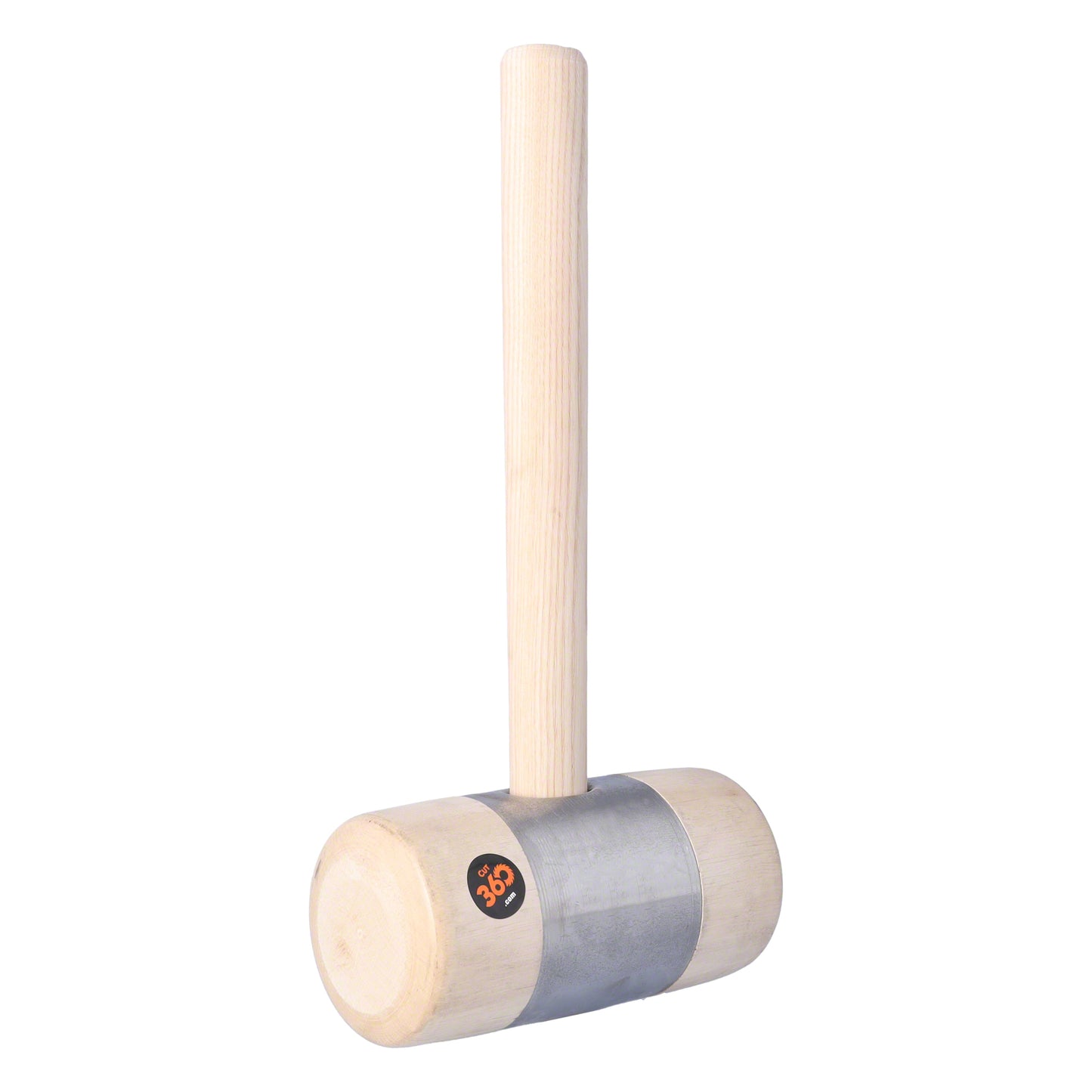 Cut360 Holzhammer | Weißbuche und aufgepresstem Metallmantel | Ø 90 mm Länge: 180 mm | 1100 g | Vielseitiger Holzklopfer für Holzbearbeitung | Klöpfel für Zimmerleute, Tischler & Schreiner