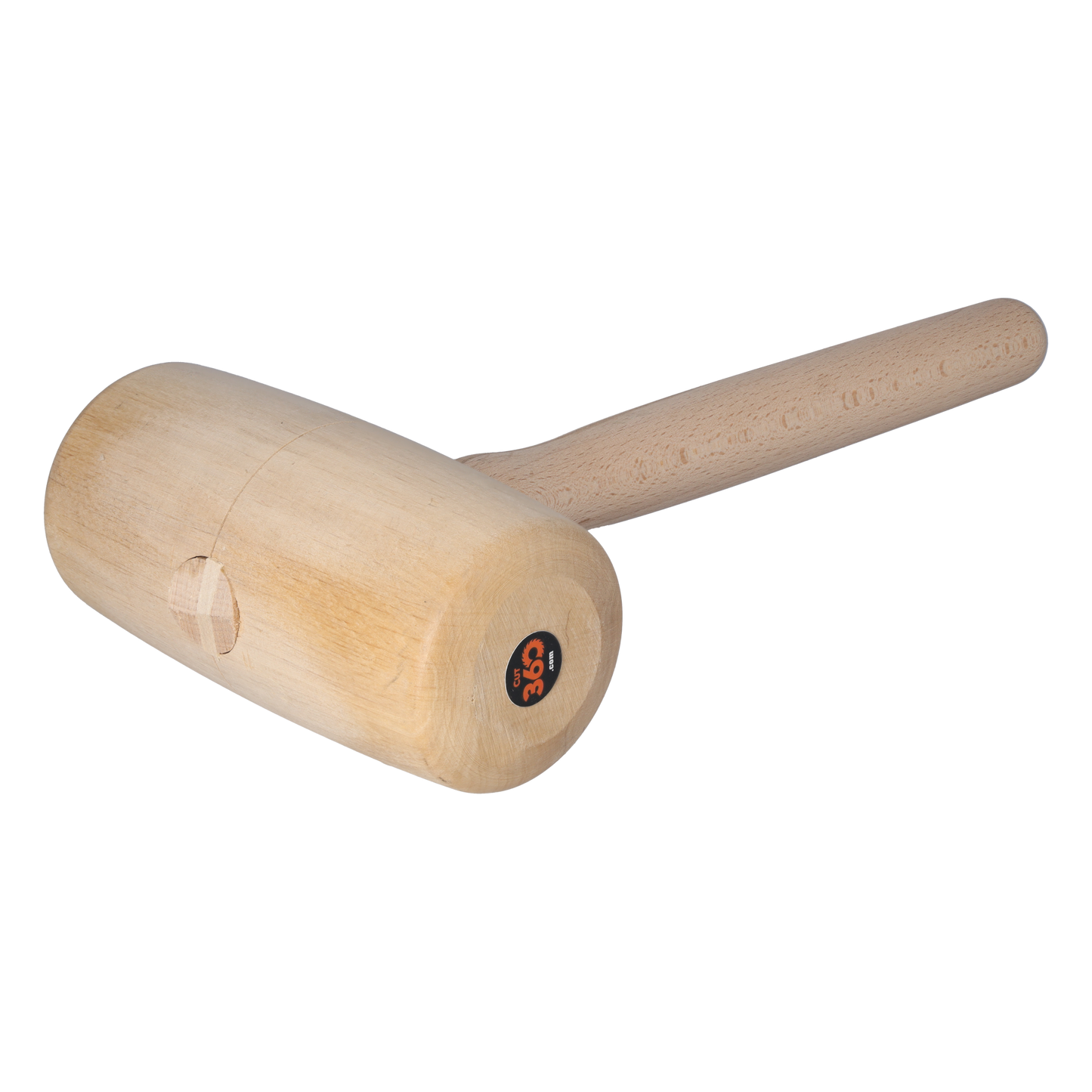 Cut360 Holzhammer | Weißbuche | Ø 80 mm Länge: 160 mm | 650 g | Vielseitiger Holzklopfer für Holzbearbeitung und Schnitzprojekte | Klöpfel für Zimmerleute, Tischler & Schreiner