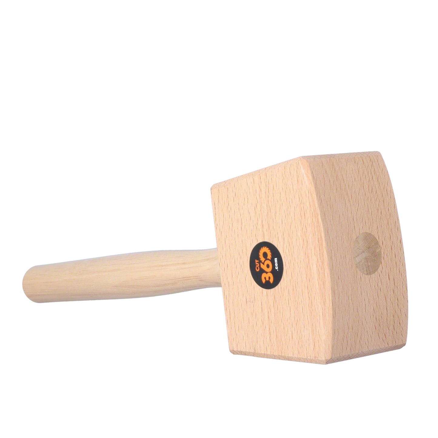 Cut360 Schreinerklüpfel Rotbuchenholz mit Eschestiel | 65 x 100 x 80 mm | 450 g | Holzhammer für Tischler- u. Zimmerhandwerk | Schnitzhammer und Klopfwerkzeug vereint für präzise Ergebnisse