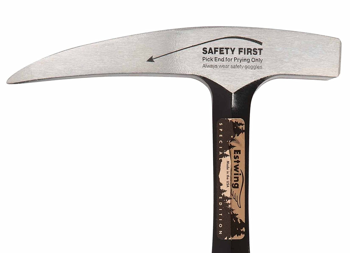 Estwing Steinpickel | Pickhammer mit Ledergriff | Special Edition | E30SE | 615g,Kopfgewicht 17x19mm, glatte Bahn | Ideal für Geologen | Länge 320mm