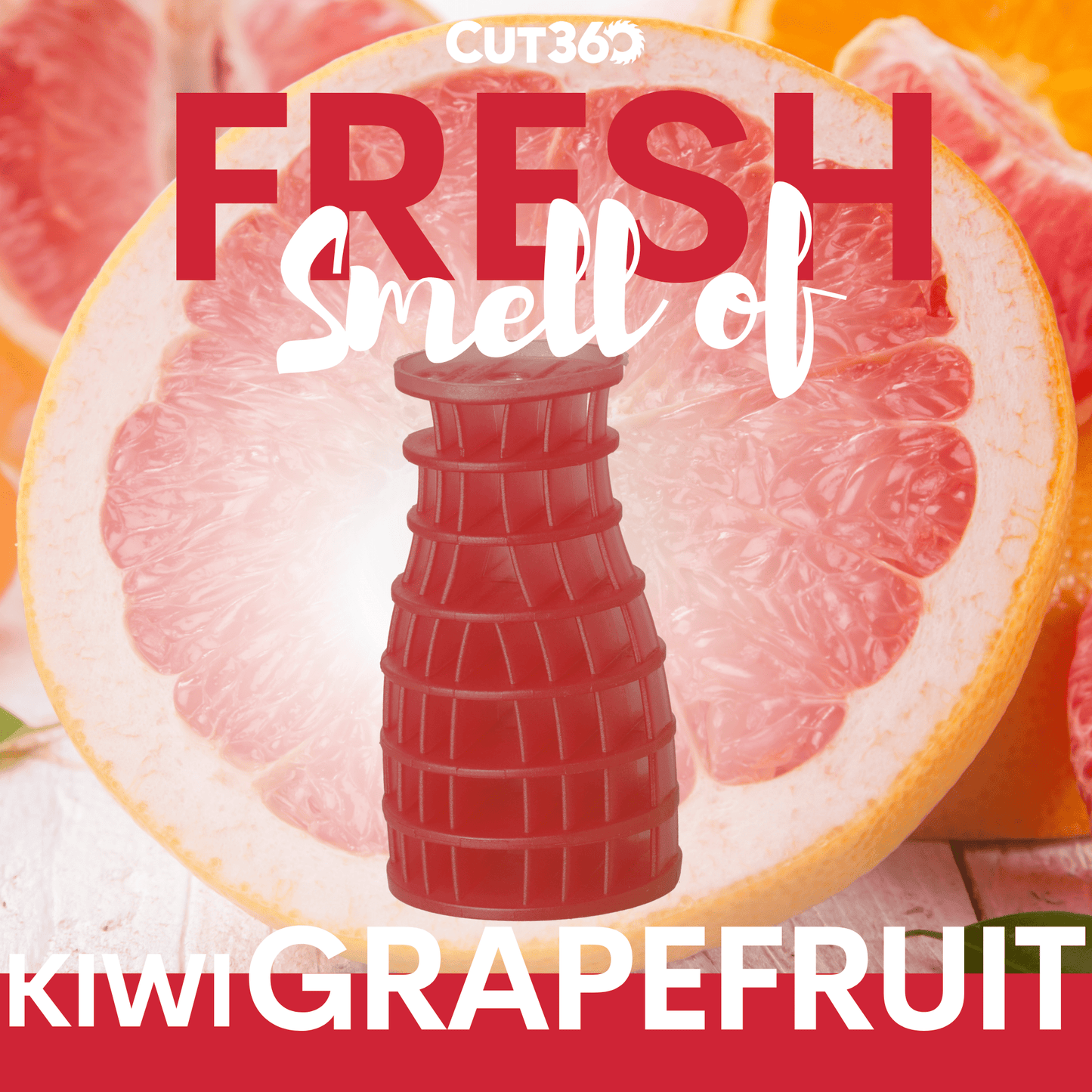 Cut360 Eco Air 2.0 Raumduft Kiwi Grapefruit für große Räume, 6 Stk., 30 Tage Frischewirkung, Lufterfrischer im formschönen Design, geräuschlos ohne sprayen