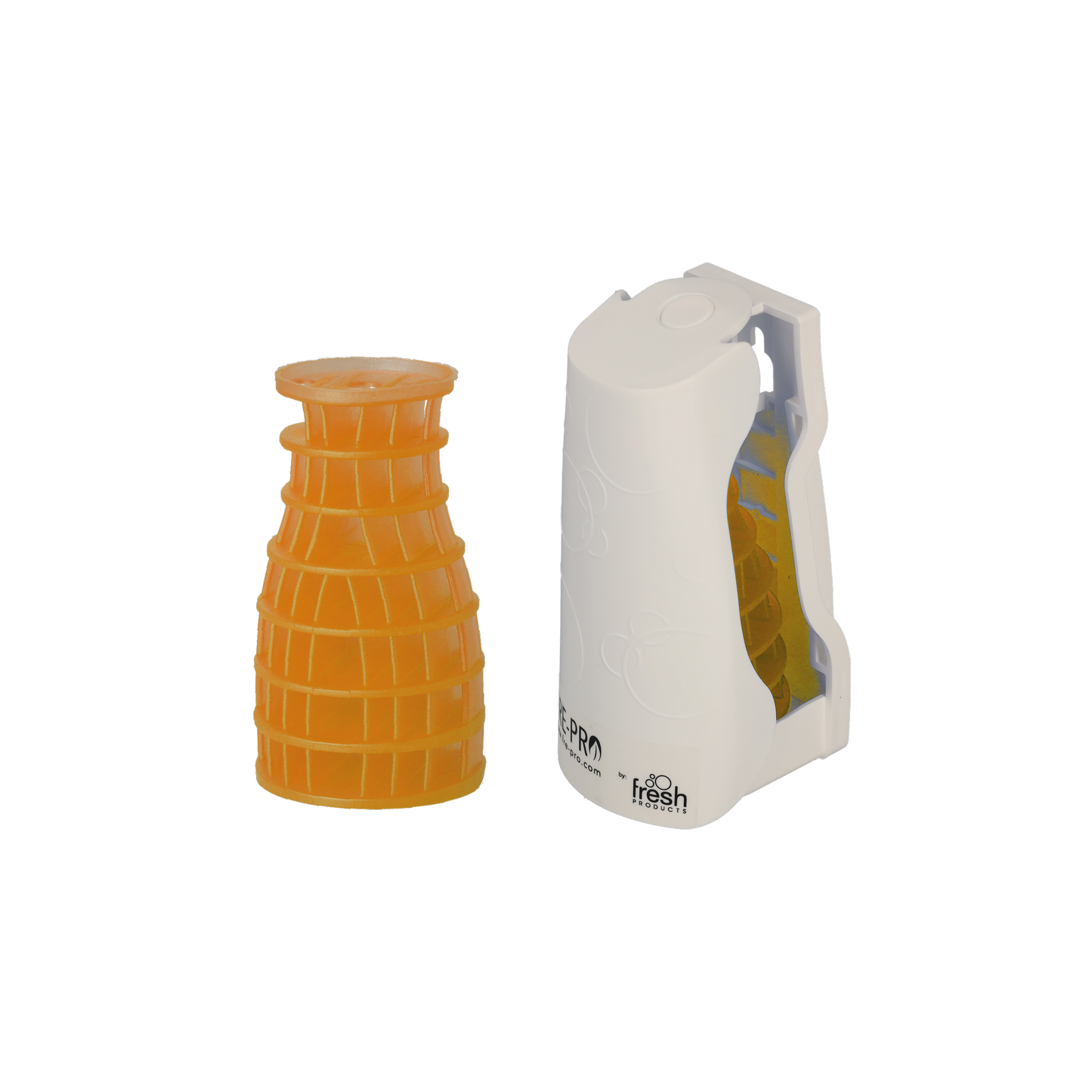 Cut360 Eco Air 2.0 Raumduft Mango mit weißer Halterung für große Räume, 30 Tage Frischewirkung, Lufterfrischer im formschönen Design, geräuschlos ohne sprayen
