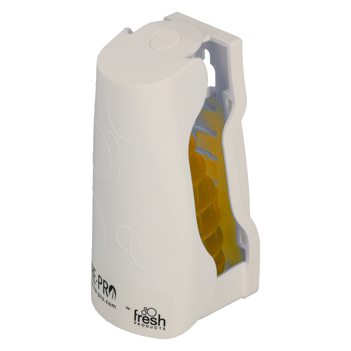 Cut360 Eco Air 2.0 Raumduft Mango mit weißer Halterung für große Räume, 30 Tage Frischewirkung, Lufterfrischer im formschönen Design, geräuschlos ohne sprayen