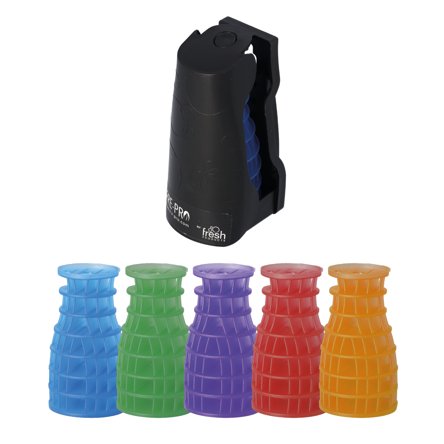 Cut360 Eco Air 2.0 Raumduft Set, schwarze/weiße Halterung mit 5 Düften für große Räume, 30 Tage Frischewirkung, Lufterfrischer im formschönen Design, geräuschlos ohne sprayen