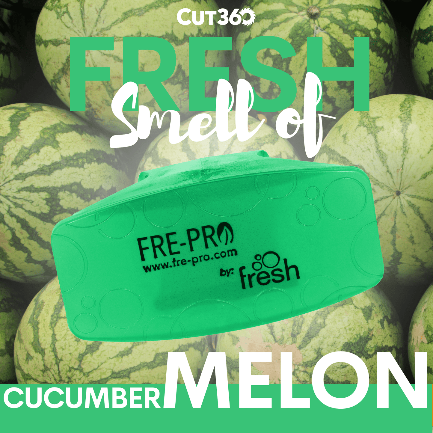 Cut360 Bowl Clip Raumduft, 12 Stk, nachhaltiger und langanhaltender Lufterfrischer Cucumber Melon mit Hygienefunktion, stillvoller Duft