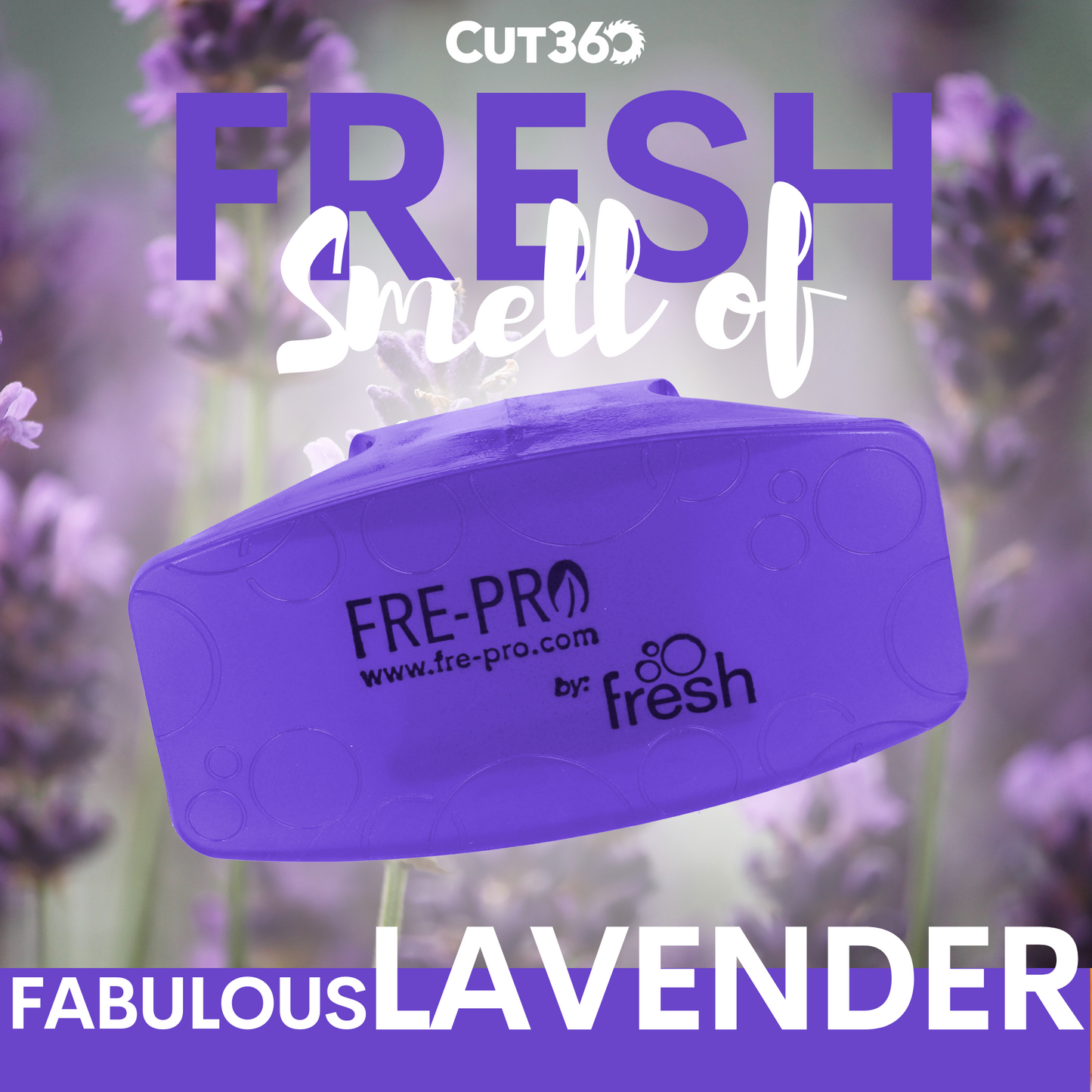 Cut360 Bowl Clip Raumduft, 12 Stk, nachhaltiger und langanhaltender Lufterfrischer Fabulous Lavender mit Hygienefunktion, stillvoller Duft