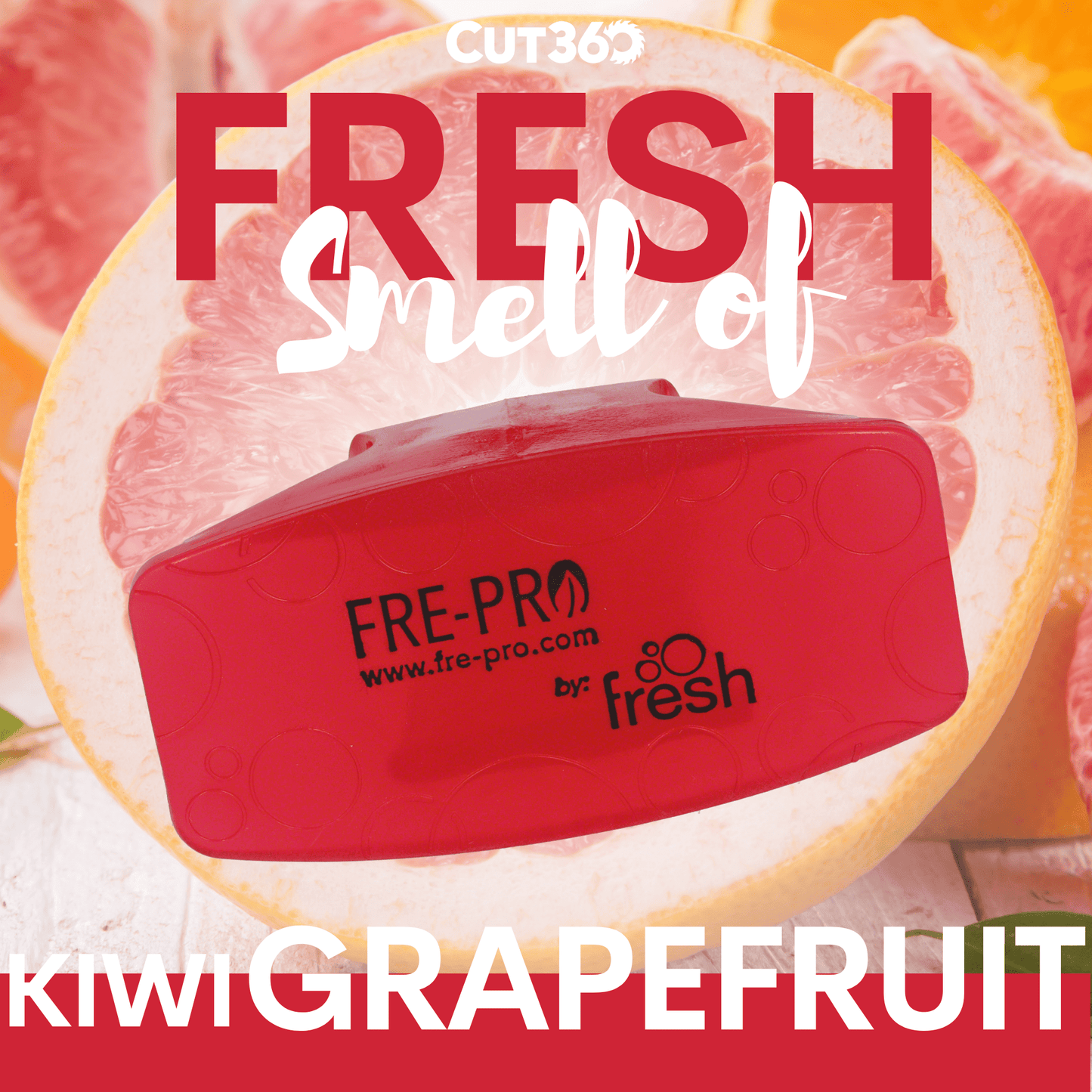 Cut360 Bowl Clip Raumduft, 12 Stk, nachhaltiger und langanhaltender Lufterfrischer Kiwi Grapefruit mit Hygienefunktion, stillvoller Duft