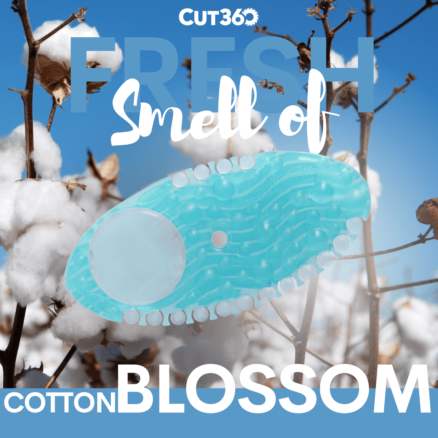 Cut360 Fresh Curve der WC Duft, 10 Stk, nachhaltiger und langanhaltender Toiletten-Duft Cotton Blossom einfache Installation an jeder Oberfläche