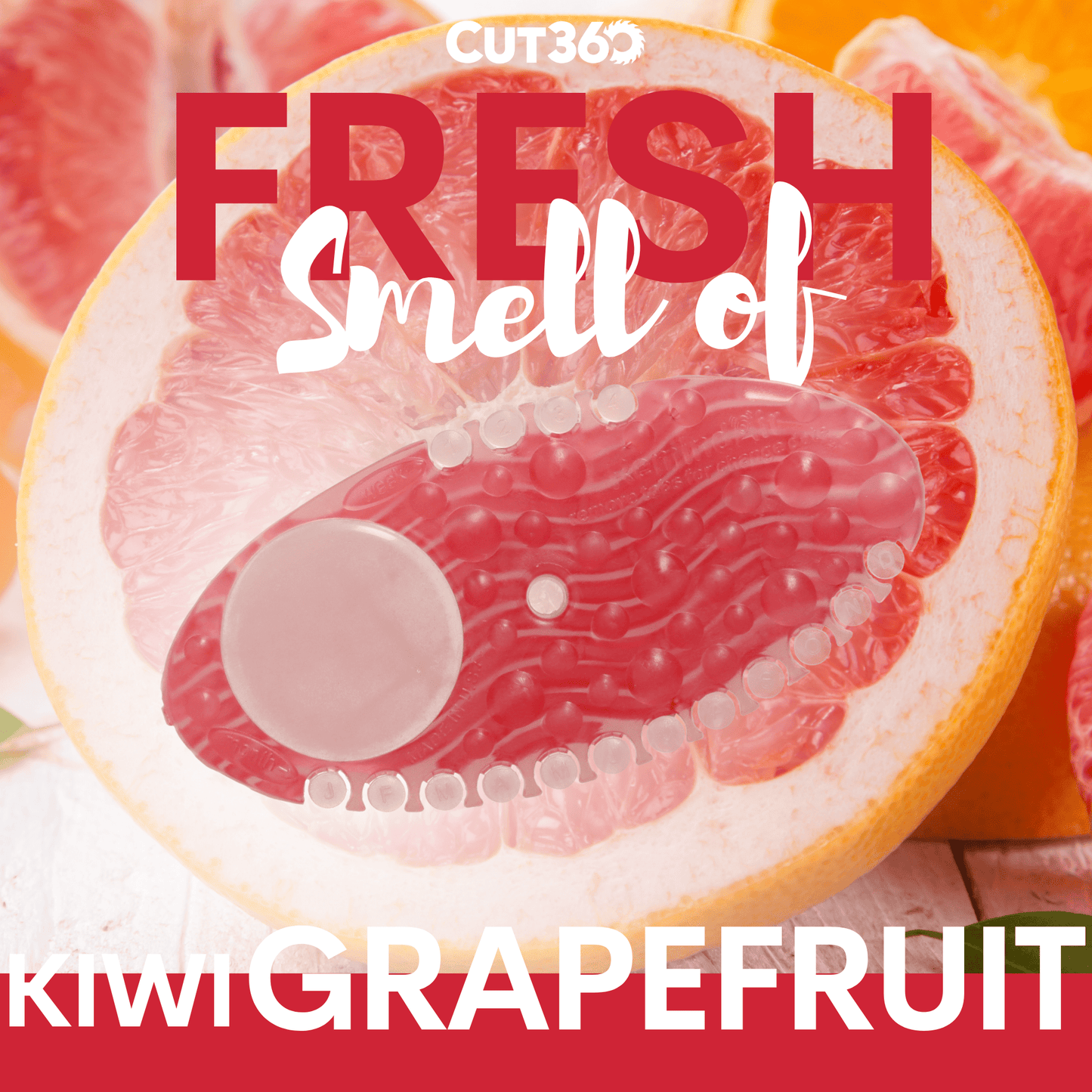 Cut360 Fresh Curve der WC Duft, 10 Stk, nachhaltiger und langanhaltender Toiletten-Duft Kiwi Grapefruit einfache Installation an jeder Oberfläche