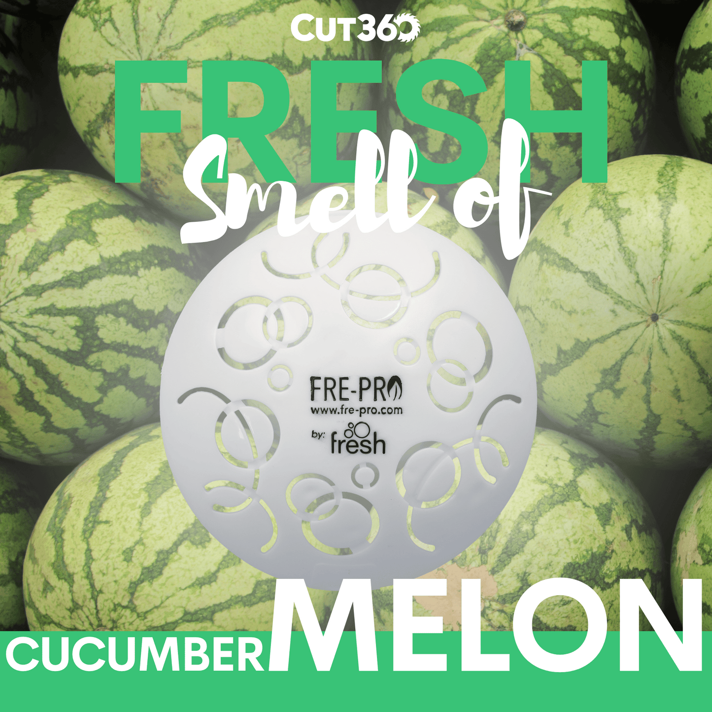 Cut360 Easy Fresh Raumduft Cucumber Melon für große Räume, 1 Stk., 30 Tage Frischewirkung, Hochkonzentrierter Lufterfrischer in weiß für passendem elektrischen Duftspender