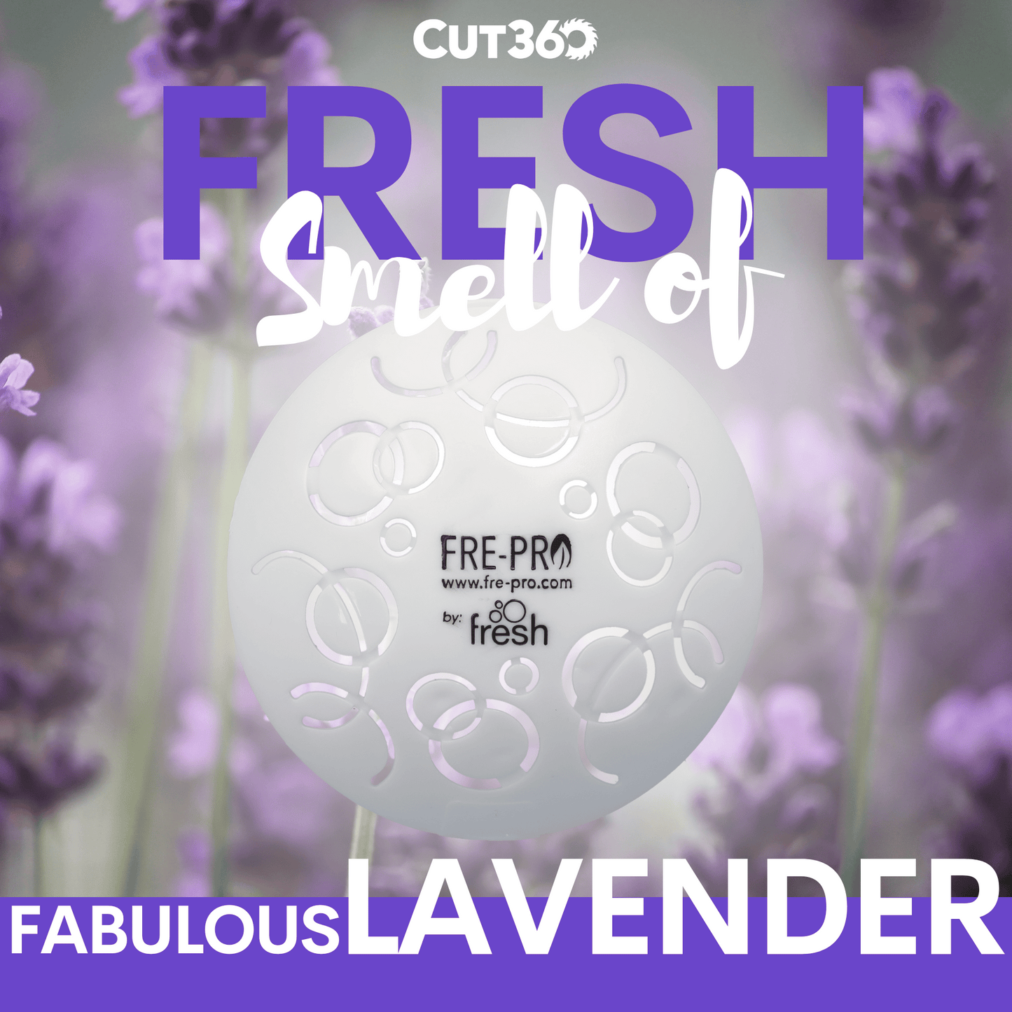 Cut360 Easy Fresh Raumduft Fabulous Lavender für große Räume, 12 Stk., 30 Tage Frischewirkung, Hochkonzentrierter Lufterfrischer in weiß für passendem elektrischen Duftspender