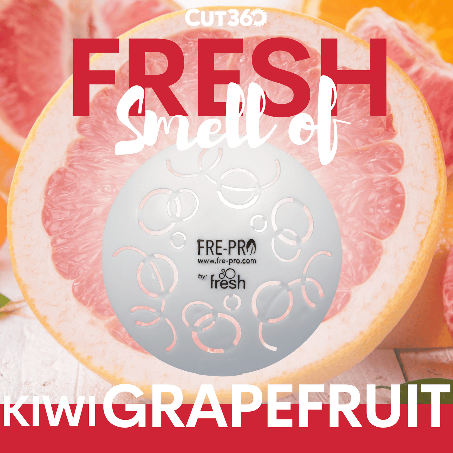 Cut360 Easy Fresh Raumduft Kiwi Grapefruit für große Räume, 12 Stk., 30 Tage Frischewirkung, Hochkonzentrierter Lufterfrischer in weiß für passendem elektrischen Duftspender