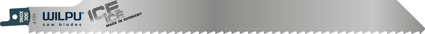 Wilpu 1 Säbelsägeblatt für Spezialanwendungen 300x25x1,25mm Z4 |Gefriergut, gefrorenen Lebensmitteln und Holz | bis 250 mm Materialstärke