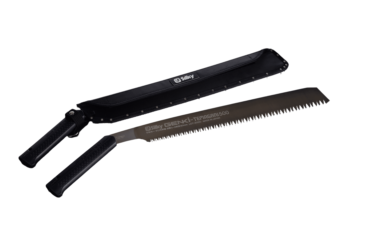 Silky Genki Temagari 500 mm Japansäge – aggressivste & schnellste Silky-Säge mit grober Mirai-Me Verzahnung (3–5 Z/30 mm), ergonomischem Genki-Griff, handgefertigt, inkl. Tasche, für frisches Holz