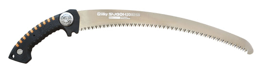 SILKY Profi-Baumsäge Sugoi 420 mm | gebogenes Sägeblatt, 6,5 Zähne/30 mm grob | Mirai-Me Verzahnung nachschärfbar | ergonomischer Gummigriff | präzise Zugsäge für Baumpflege