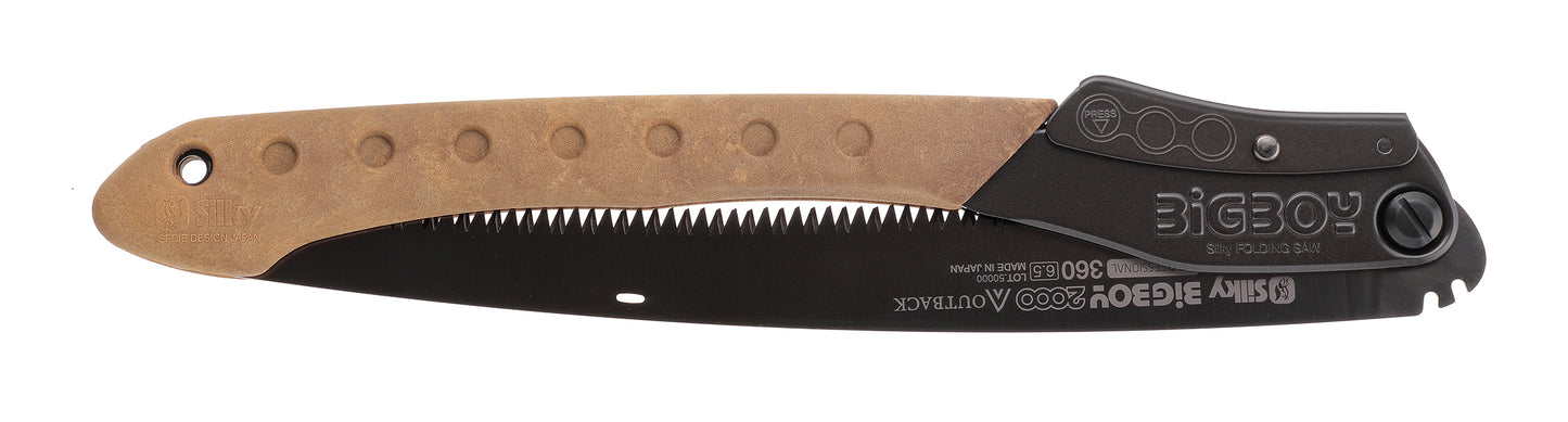 Silky BigBoy 2000 Outback Edition Klappsäge 360 mm 6,5 ZpZ grob gebogene Klinge Premium-Abenteuersäge Bushcraft | Verzahnung: extra grob (6.5 Zähne je 30 mm)