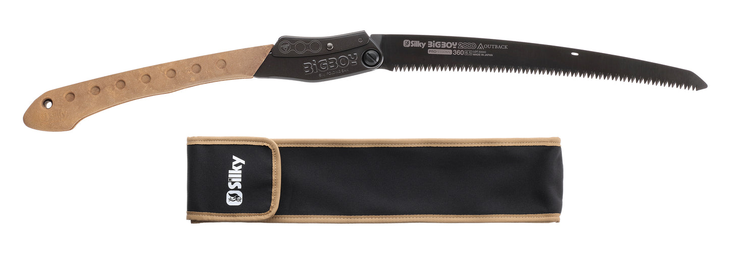 Silky BigBoy 2000 Outback Edition Klappsäge 360 mm 6,5 ZpZ grob gebogene Klinge Premium-Abenteuersäge Bushcraft | Verzahnung: extra grob (6.5 Zähne je 30 mm)