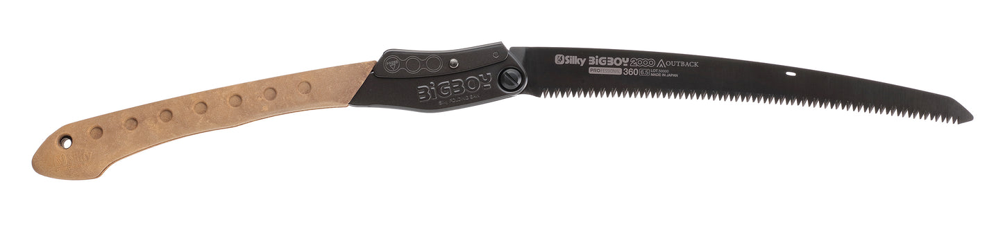 Silky BigBoy 2000 Outback Edition Klappsäge 360 mm 6,5 ZpZ grob gebogene Klinge Premium-Abenteuersäge Bushcraft | Verzahnung: extra grob (6.5 Zähne je 30 mm)