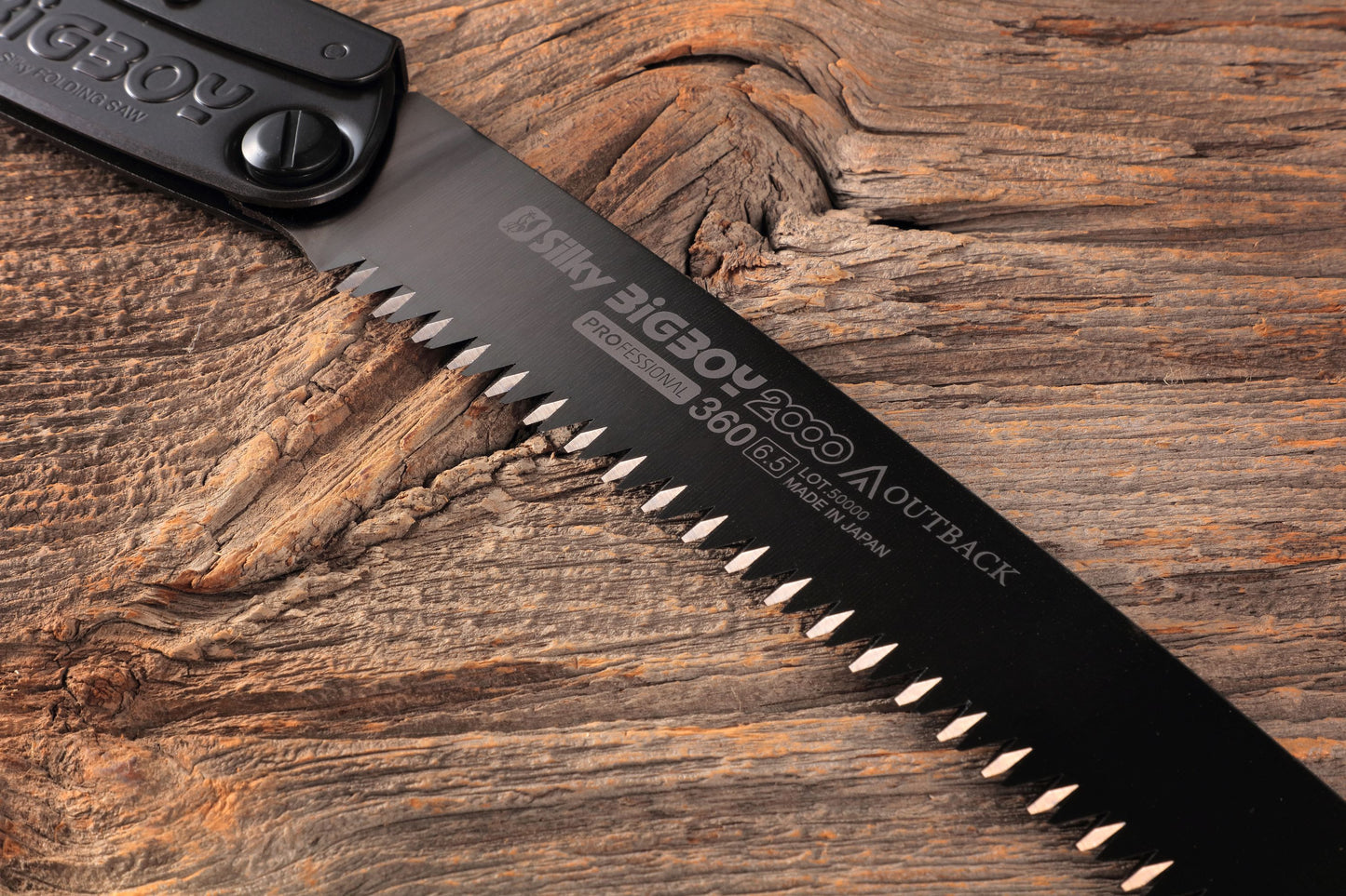 Silky BigBoy 2000 Outback Edition Klappsäge 360 mm 6,5 ZpZ grob gebogene Klinge Premium-Abenteuersäge Bushcraft | Verzahnung: extra grob (6.5 Zähne je 30 mm)