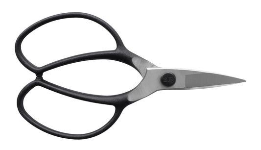 OKATSUNE Bonsai-Schere 201 | traditionelle Bonsai Basami mit Gummistopfen | 210 mm gesamt, 55 mm spitze Dünnklinge | präziser Formschnitt für Bonsai, Buchs & Kiefer