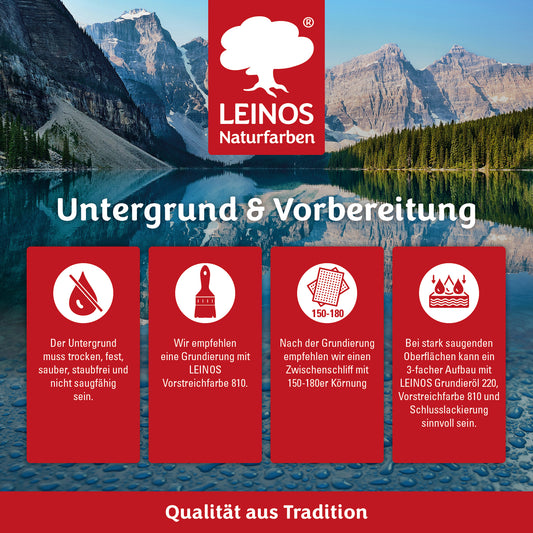 LEINOS Decklack glänzend 840 Taubenblau 100 ml wasserabweisender Holzlack für Innen und Außen hoch deckend wetterbeständig für Holz Metall und Steinzeug mit brillanter Farbwirkung und Holzschutz