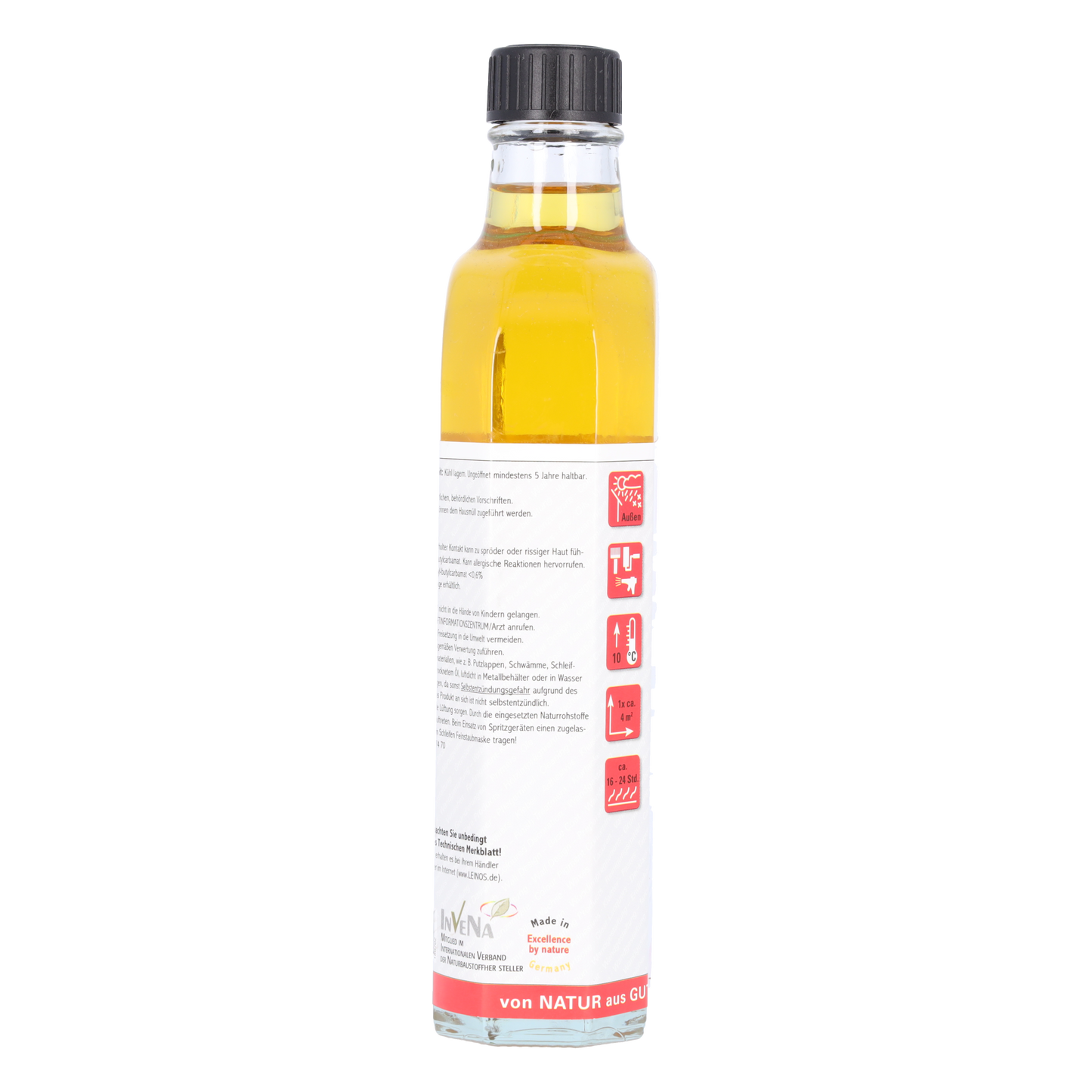 LEINOS Teaköl 223 – 0,25 Liter Holzschutzöl für außen, farblos, für Teak, Bangkirai & Tropenhölzer, imprägniert & frischt auf, pflanzliche Öle, offenporig, wasserabweisend, einfache Anwendung