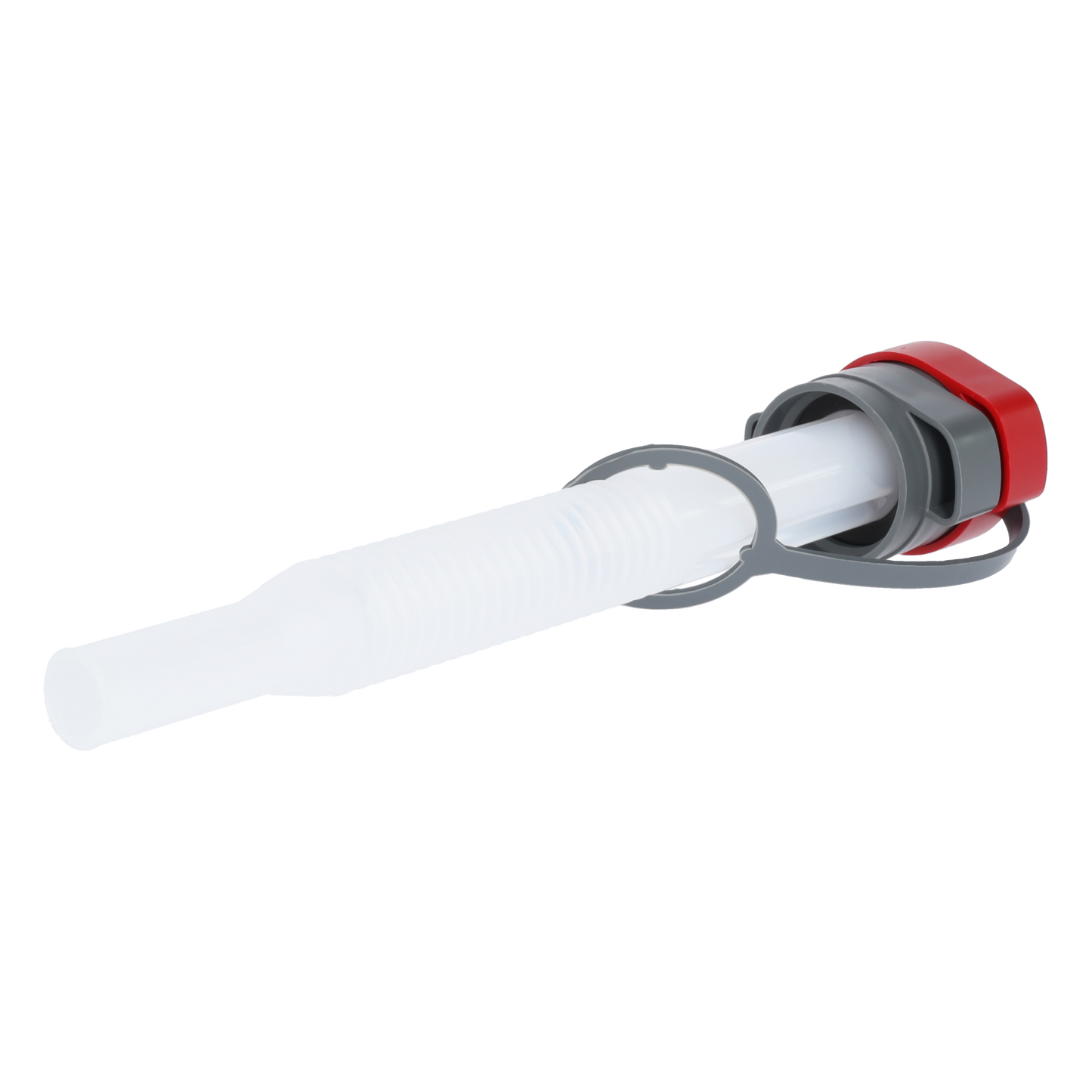 Pressol Flexibles Auslaufrohr 20mm, Verschlusskappe-grau für Wasserkanister Rohr weiss Länge 245mm