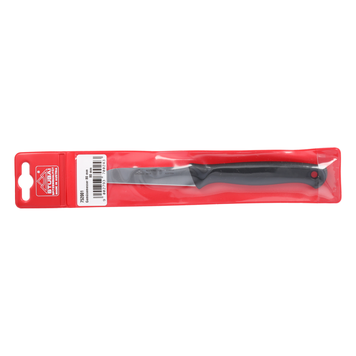 STUBAI hochwertiges Gemüsemesser | 80 mm | Küchenmesser Lady Line aus Edelstahl für müheloses Schneiden von Gemüse, Obst & Lebensmitteln, rostfrei, spülmaschinenfest, für Küche, Gastronomie