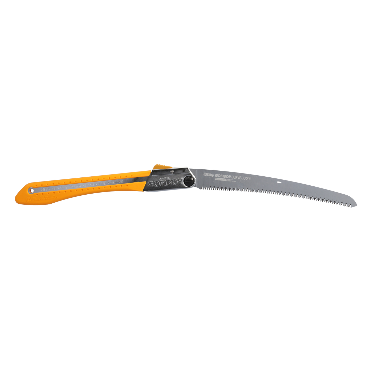 Silky Gomboy Curve Klappsäge – gebogene Klinge 300 mm; grobe 8/30 mm Verzahnung für frisches Holz; Blatt mit gerader Variante austauschbar Aggressiver Schnitt, ideal für nasses / frisches Holz