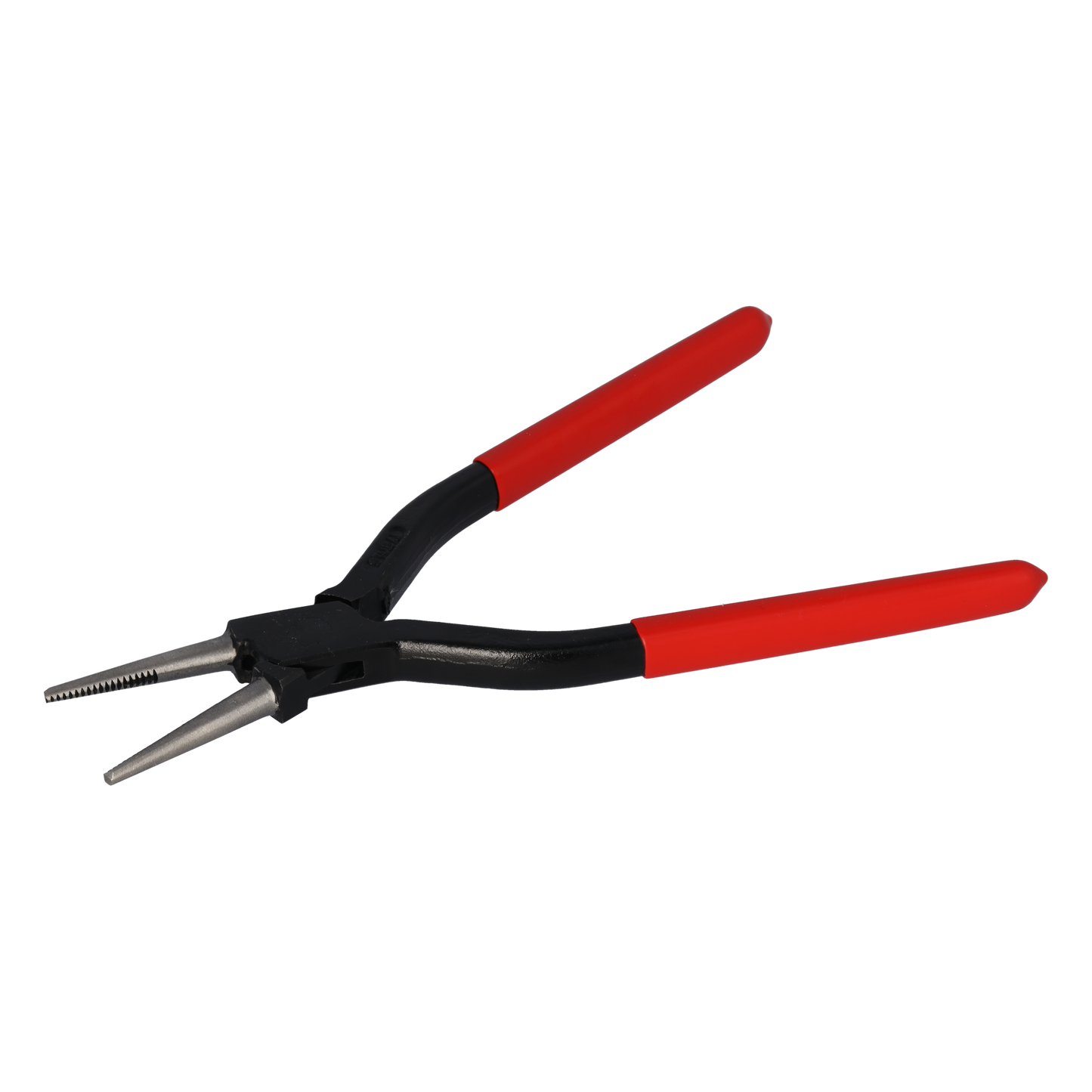 STUBAI Spengler-Rundzange PVC 240 mm durchgesteckt mit Zahnung | geschmiedete Blechzange aus C45 Carbonstahl | 45 mm Spitzen | robuste PVC-Griffe | Made in Austria