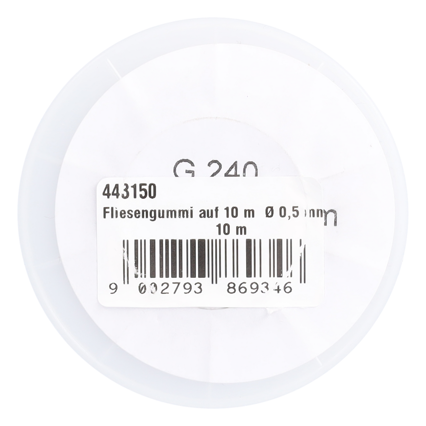STUBAI Fliesengummi Ø 0,5 mm, 10 m – graues Elastikband auf Spule, dehnbar & reißfest, UV-beständig, ideal zum Fliesenausrichten & Fixieren