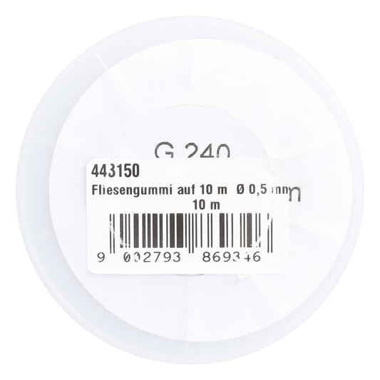 STUBAI Fliesengummi Ø 0,5 mm, 10 m – graues Elastikband auf Spule, dehnbar & reißfest, UV-beständig, ideal zum Fliesenausrichten & Fixieren