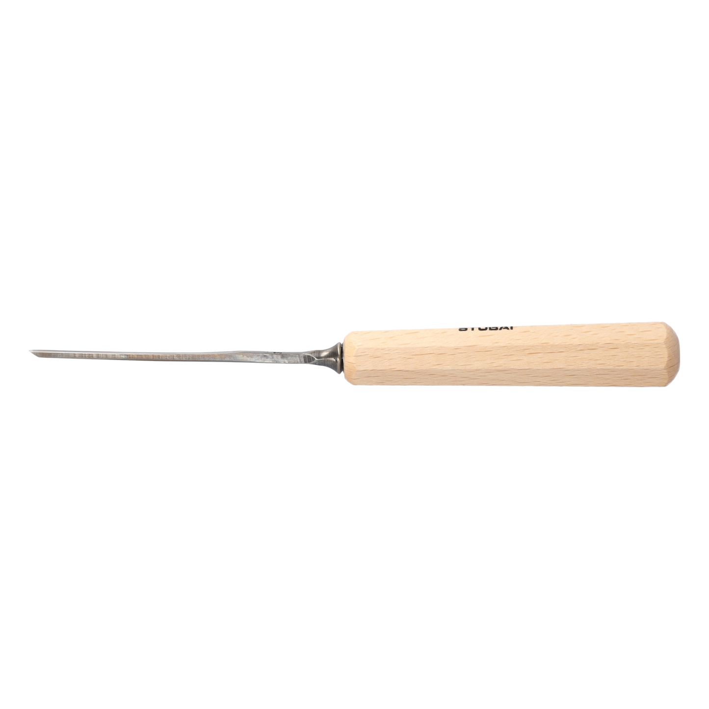 STUBAI Stemmeisen Stechbeitel Serie 52 - Form 3 | Gerades Flacheisen - 3 mm, mit Holzgriff, zum Vorstechen, für Anschlagarbeiten, Schrupparbeiten, Rosetten, zur Bearbeitung von Holz