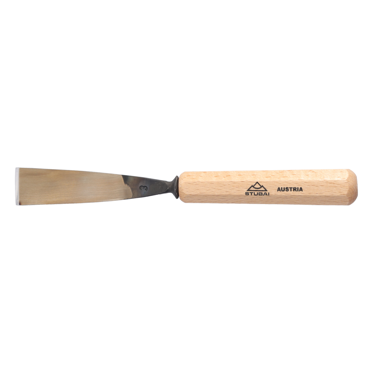 STUBAI Stemmeisen Stechbeitel Serie 52 - Form 3 | Gerades Flacheisen - 25 mm, mit Holzgriff, zum Vorstechen, für Anschlagarbeiten, Schrupparbeiten, Rosetten, zur Bearbeitung von Holz