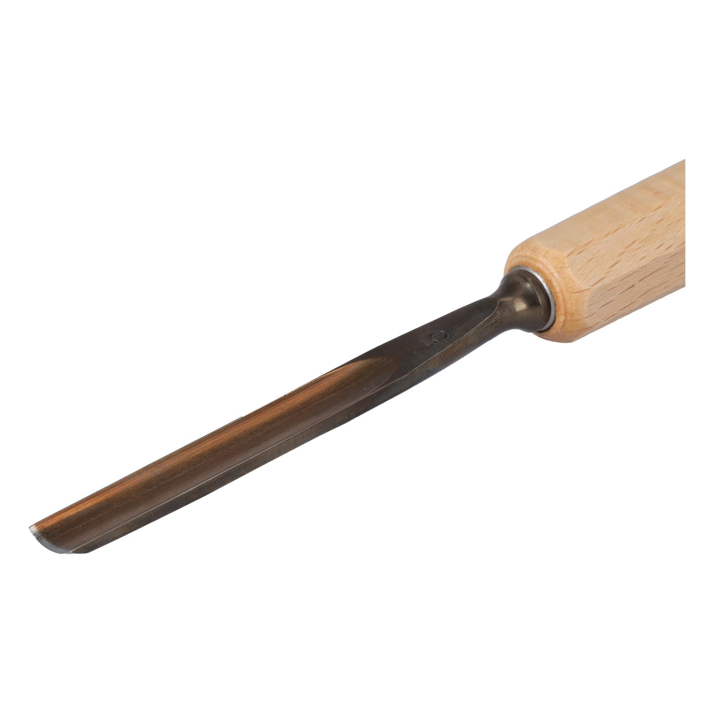 STUBAI Stemmeisen Stechbeitel Serie 52 - Form 5 | Gerades Hohleisen - 8 mm, mit Holzgriff, zum Vorstechen, für Anschlagarbeiten, Schrupparbeiten, Rosetten, zur Bearbeitung von Holz
