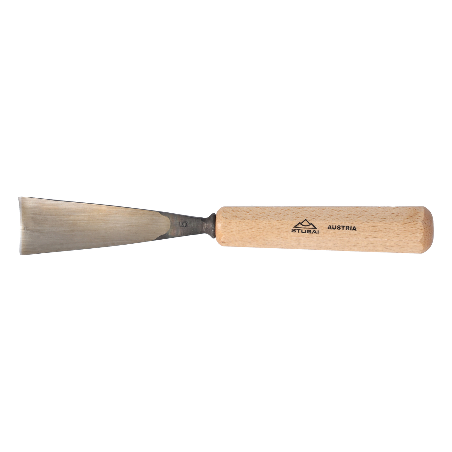 STUBAI Stemmeisen Stechbeitel Serie 52 - Form 5 | Gerades Hohleisen - 35 mm, mit Holzgriff, zum Vorstechen, für Anschlagarbeiten, Schrupparbeiten, Rosetten, zur Bearbeitung von Holz