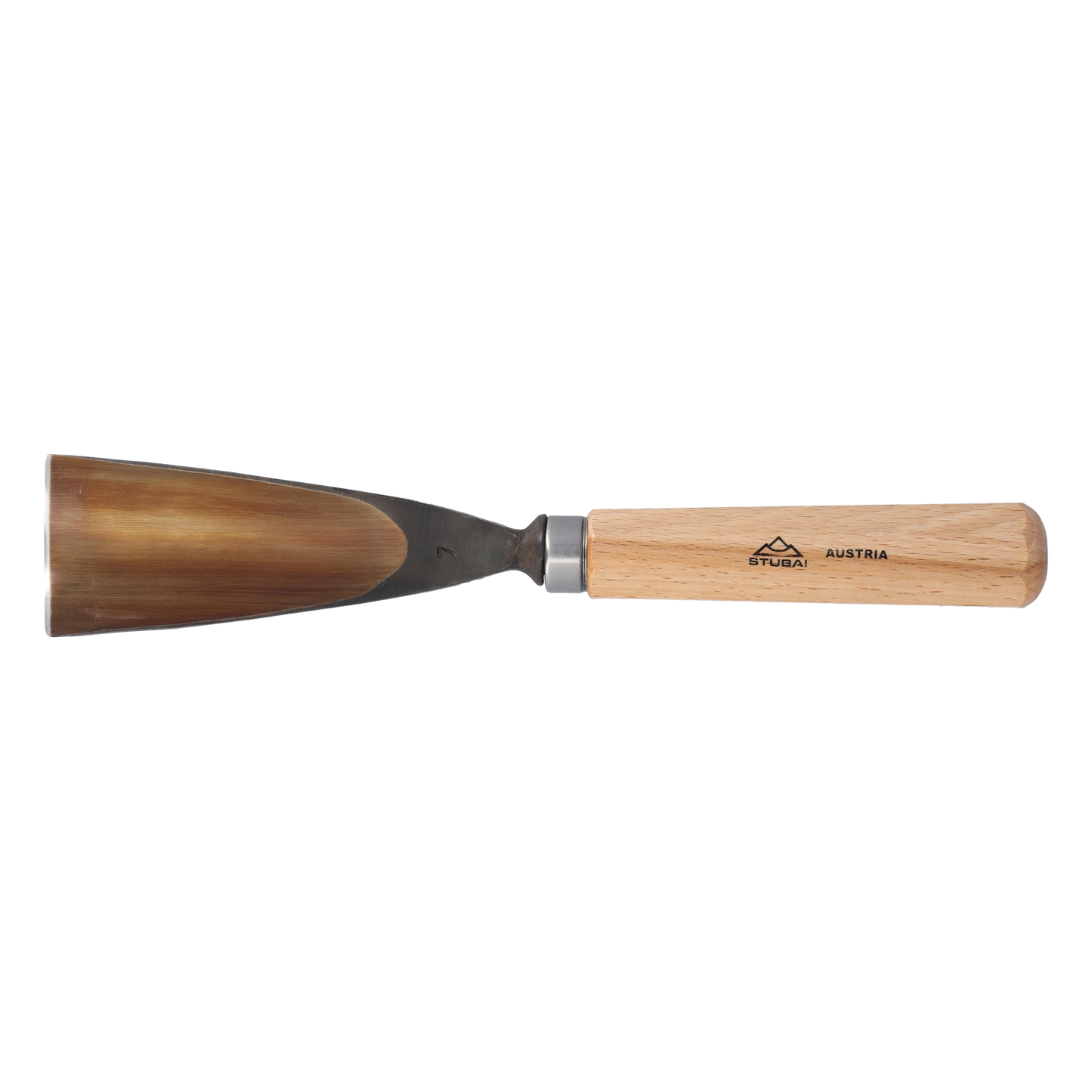 STUBAI Stemmeisen Stechbeitel Serie 52 - Form 7 | Gerades Hohleisen - 50 mm, mit Holzgriff, für Figurenarbeiten, Kerb- und Reliefschnitzarbeiten, zur präzisen Bearbeitung von Holz