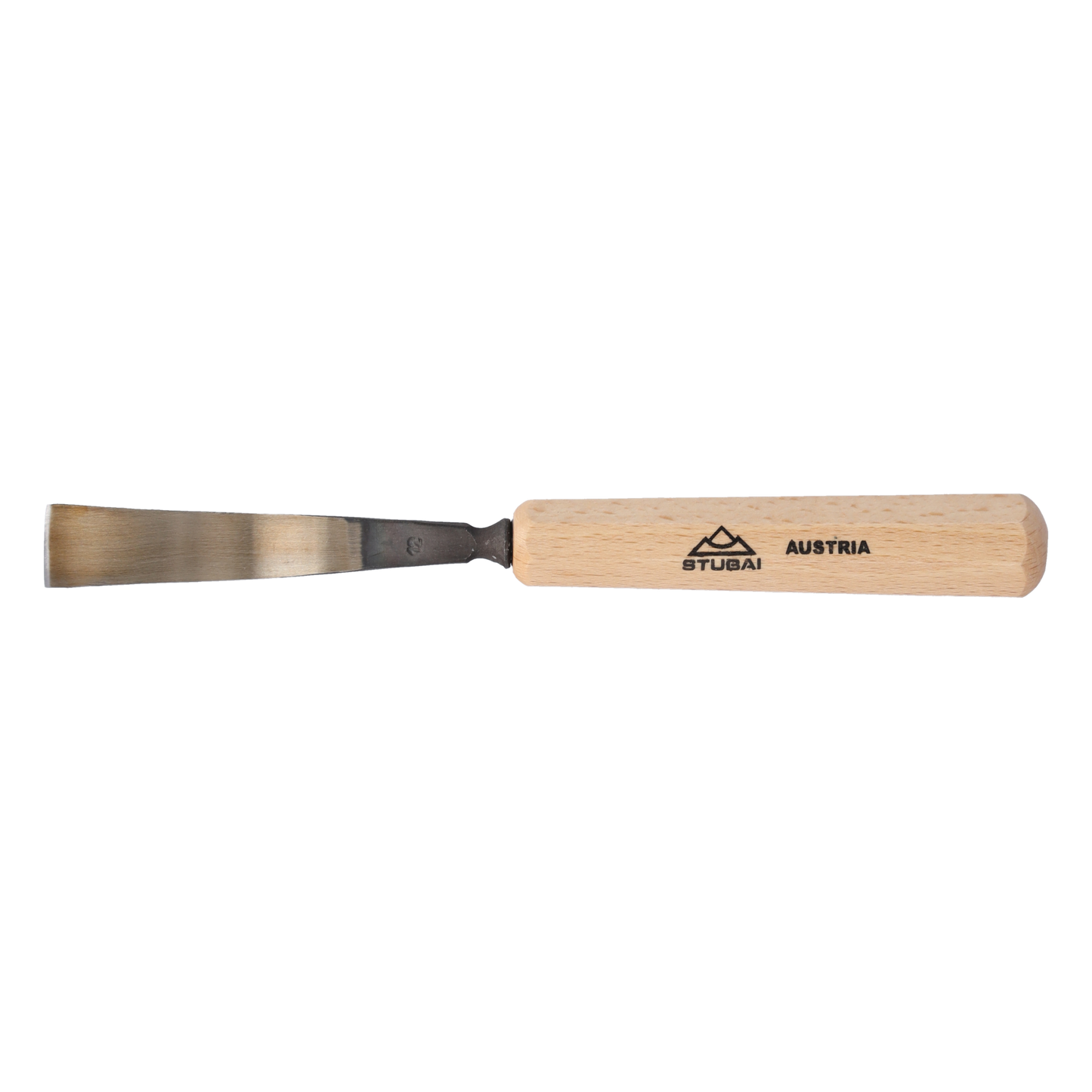 STUBAI Stemmeisen Stechbeitel Serie 52 - Form 12 | Gebogenes Flacheisen 18 mm, mit Holzgriff, zum Vorstechen, für Anschlagarbeiten, Schrupparbeiten, Rosetten, zur Bearbeitung von Holz
