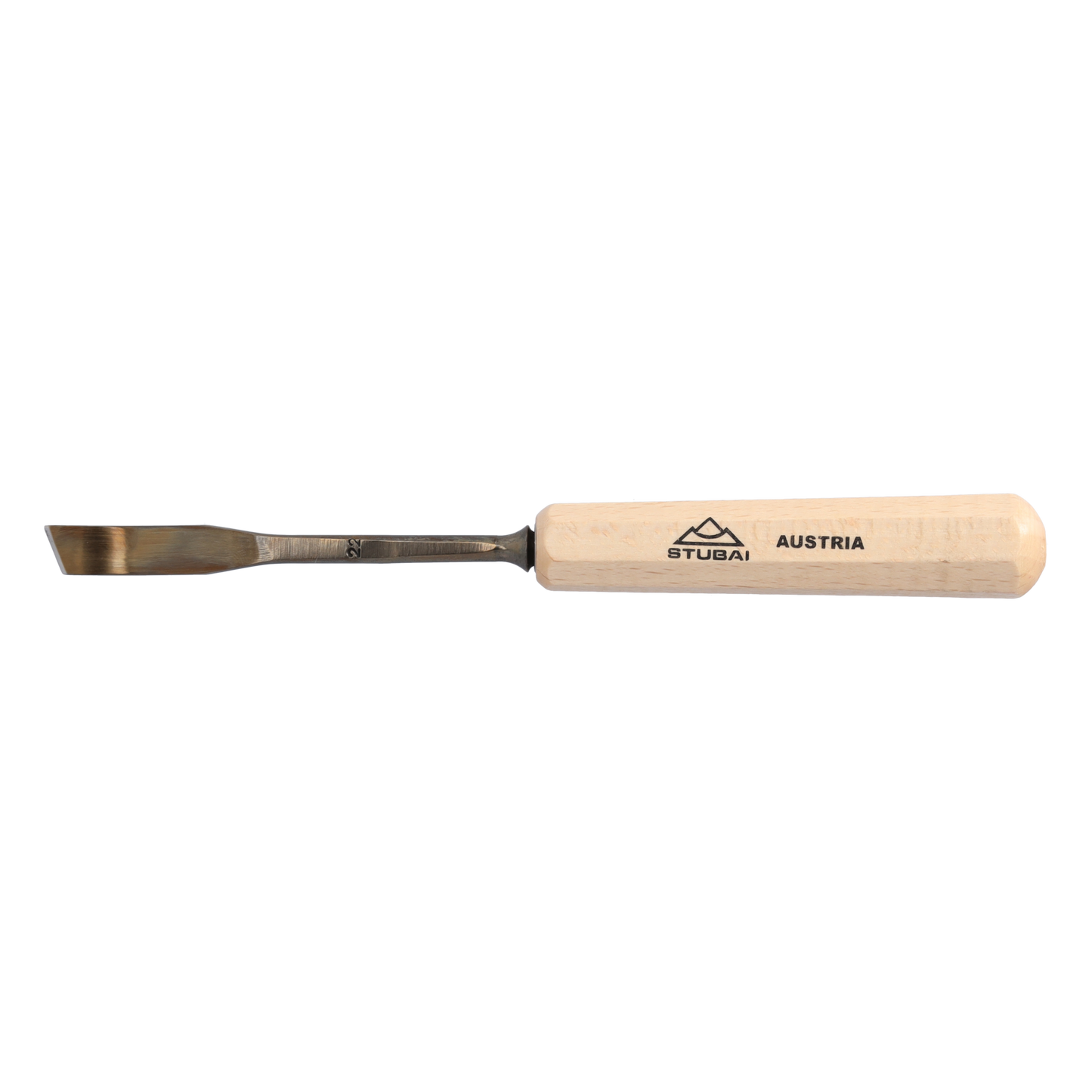 STUBAI Stemmeisen Stechbeitel Serie 52 - Form 22 | Gekröpftes, linksschräges Balleisen 10 mm, mit Holzgriff, für glatte Flächen, zum Vorstechen, Kerb- & Reliefschnitzarbeiten, Holzbearbeitung