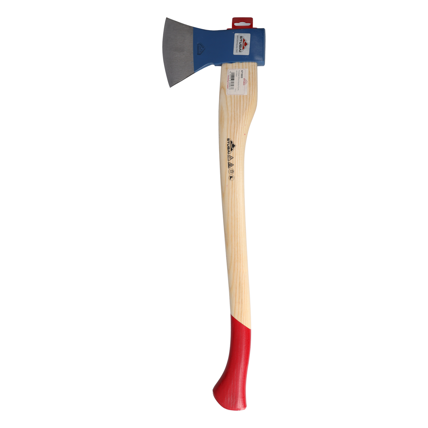 STUBAI Forstaxt | 1400 g Kopfgewicht | Axt Rheinische Form aus Stahl mit Holzgriff, kleine Axt zur Wald- und Gartenarbeit, Fällaxt, Spaltaxt, Universalaxt