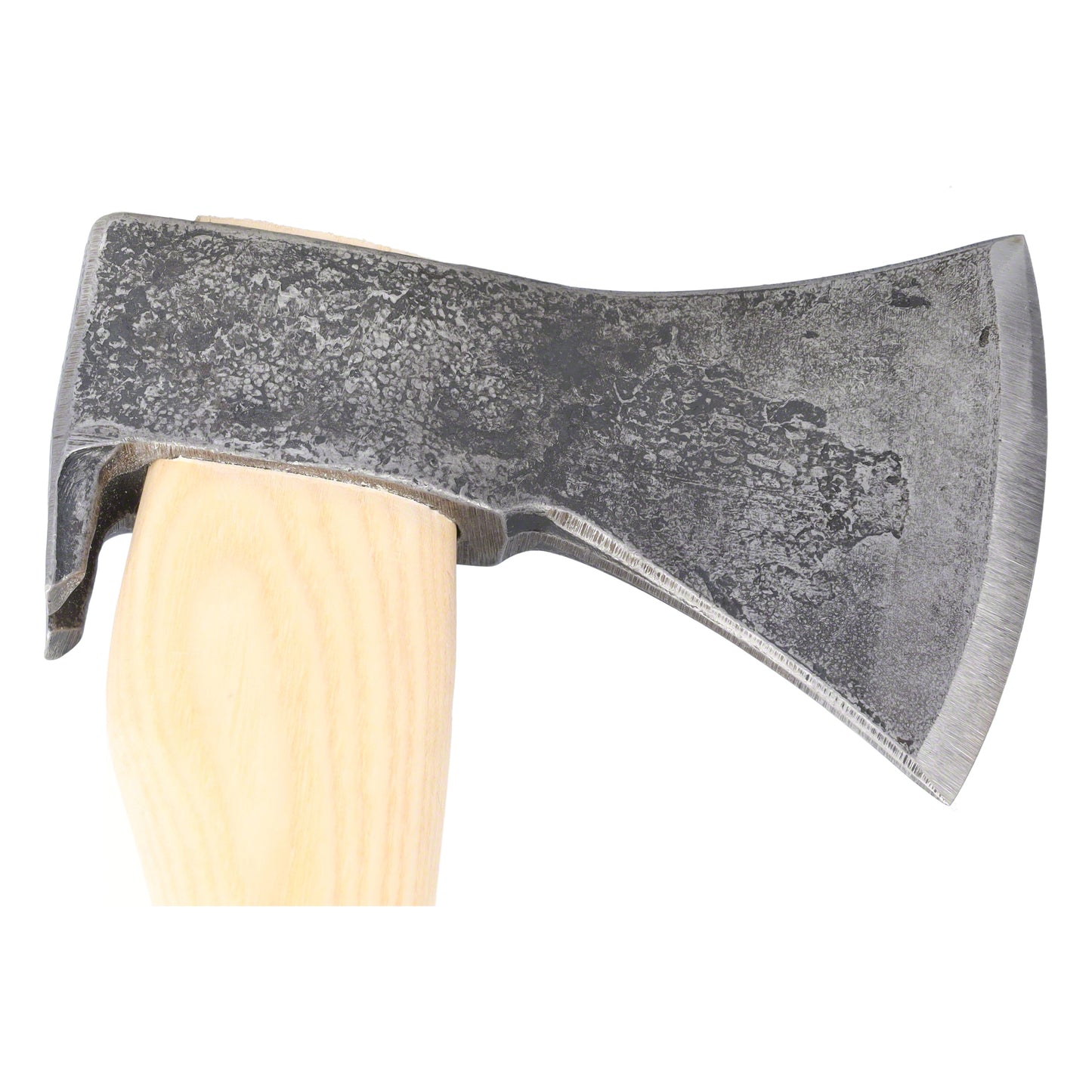 STUBAI Handbeil Nature mit Stiel 380 mm | 800 g | Kleine Axt mit Griff aus Eschenholz | Beil für Wald, Bushcraft | Forstaxt zum Holzspalten