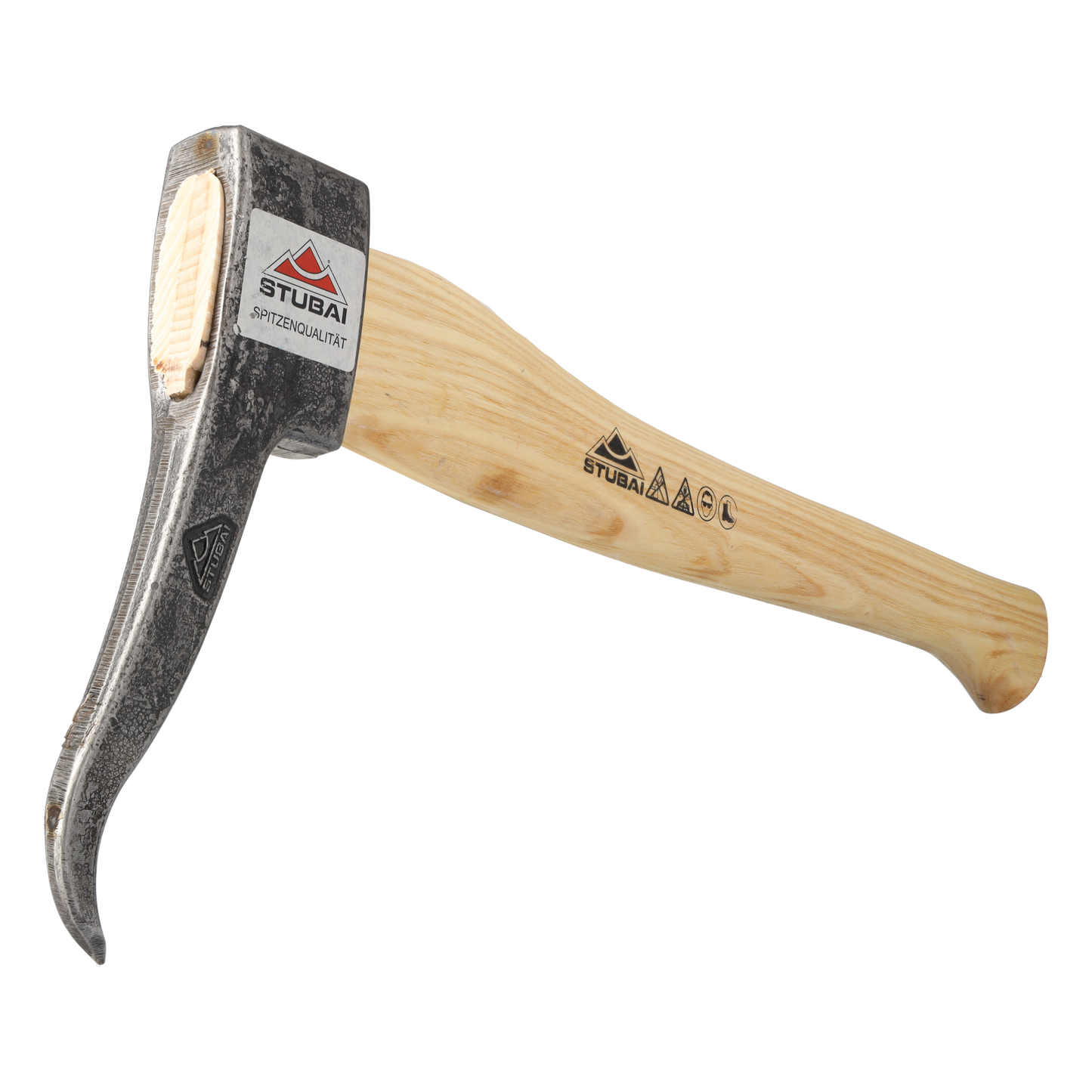 STUBAI Handsappie Nature | 450 mm, 760 g Kopfgewicht | Sappel mit Stiel aus hochwertigem Eschenholz | Wendehaken gesenkgeschmiedet | zum Aufnehmen und Transportieren von Holzstücken